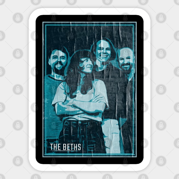 the beths // vintage faded style fan art Sticker by Nandin Putri